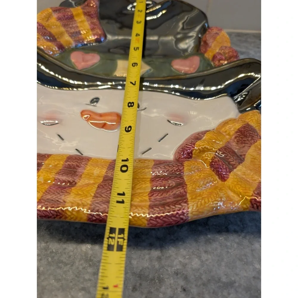 Snowman‎ Iridescent Plate/ Candy Dish